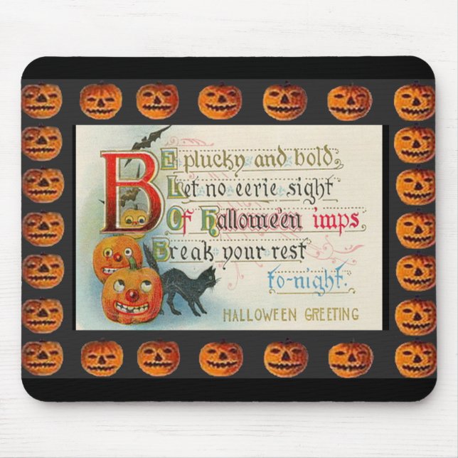 Mousepad Vintage Halloween Imps (Frente)