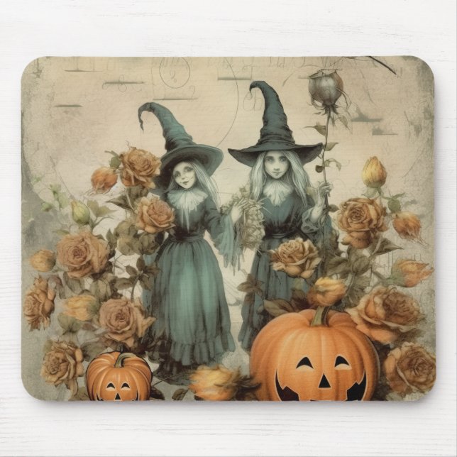 Mousepad Vintage Halloween Witchcraft (6) (Frente)