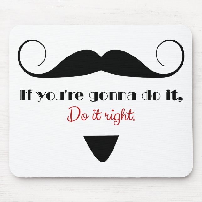 Mousepad Vintage Handlebar Mustache Masculino (Frente)