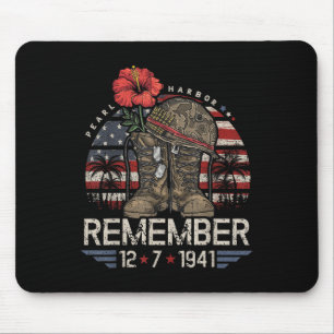 Mousepad Vintage Hawaii Usa Flag Tee, Pearl Harbor