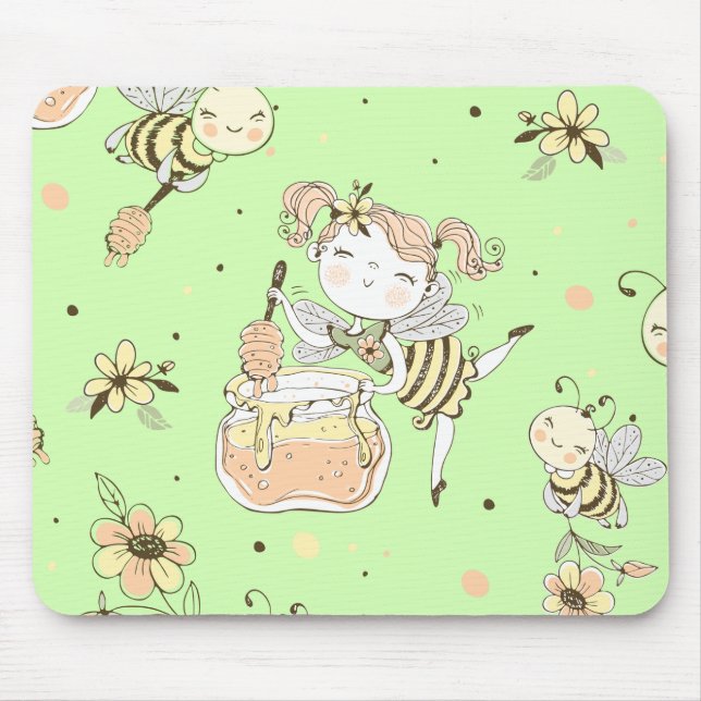 Mousepad Vintage Honey Bee Decor (Frente)