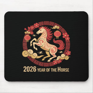 Mousepad Vintage Horse 2026 Zodiac Chinês Ano Novo Do