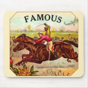 Mousepad Vintage Horse Racing Thrill of the Race