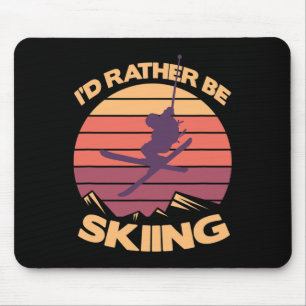 Mousepad Vintage I'Preferencialmente estaria esquiando Snow