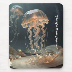 Mousepad "Vintage Jellyfish Elegance"