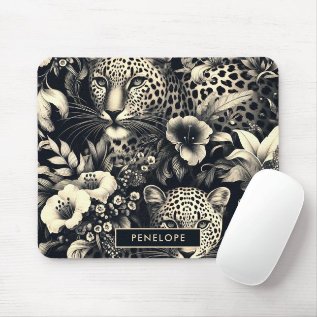 Mousepad Vintage Jungle Jaguar (Com mouse)