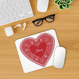 Mousepad Vintage Lace Heart