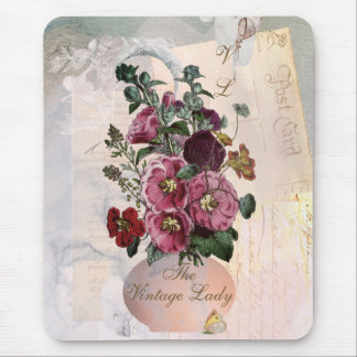 Mousepad Vintage Lady Vase + Monograma