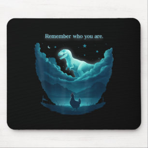 Mousepad Vintage Lembre Quem Você É Dinossauro Galinha
