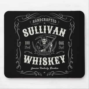 Mousepad Vintage Liquor ADD NAME Old Grim Reaper Whiskey