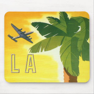 Mousepad Vintage Los Angeles, Missão da Califórnia com Palm