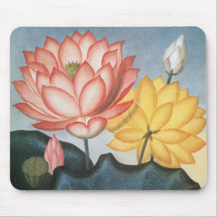 Mousepad Vintage Lotus Flowers, O Sagrado Bean Egípcio