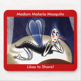 Mousepad Vintage Madam Malaria Mosquito