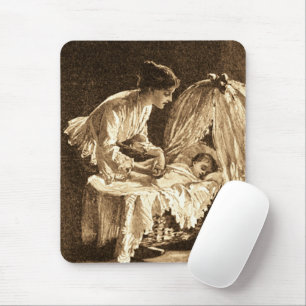 Mousepad Vintage Mãe e Bebê