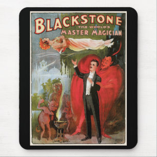 Mousepad Vintage Magic Poster, Excelente Blackstone Magicia