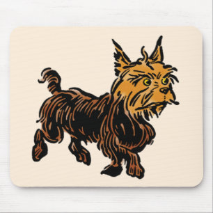 Mousepad Vintage mágico de Oz, Toto o cão de filhote de