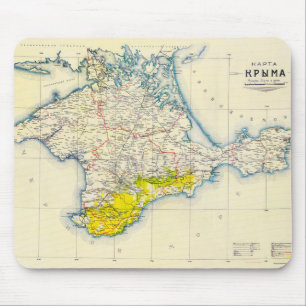 Mousepad Vintage Map of Crimea, Ukraine, Sevastopol Region