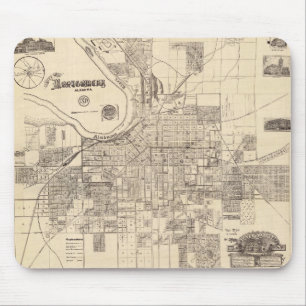 Mousepad Vintage Map of Montgomery, Alabama (1899)