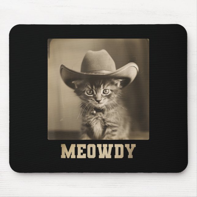 Mousepad Vintage Meowdy Cat (Frente)