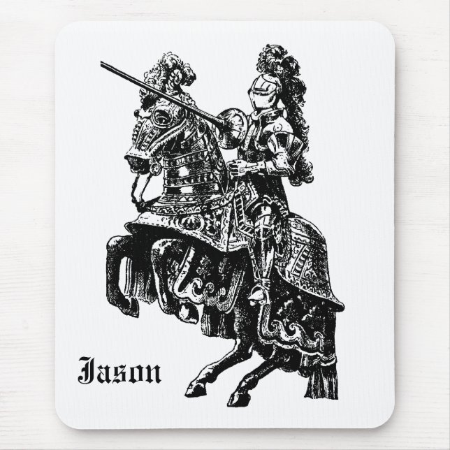 Mousepad Vintage - Mouse Cavaleiro Medieval (Frente)