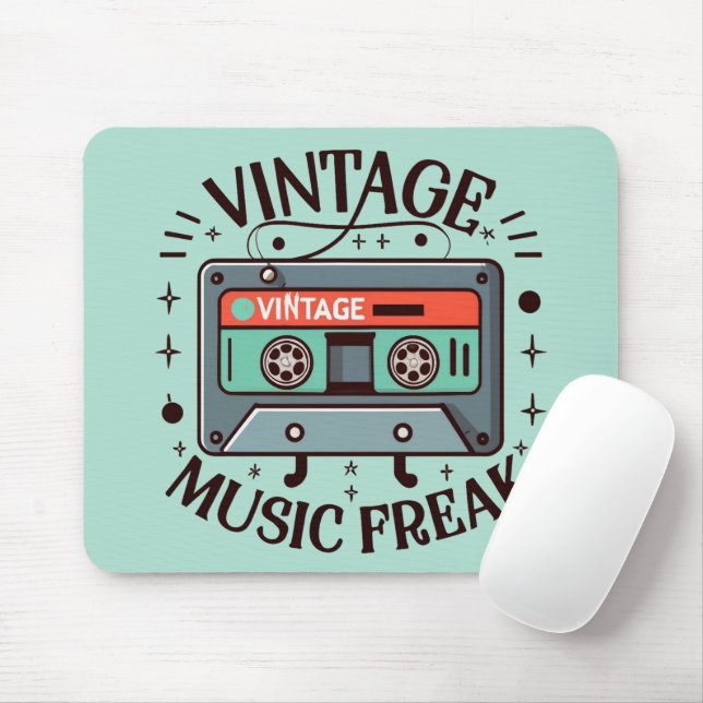 Mousepad Vintage Music Freak (Com mouse)
