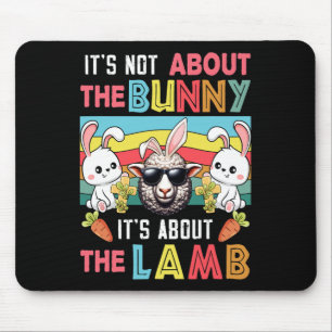 Mousepad Vintage Não é Bunny É sobre Páscoa de Lamb Bunni