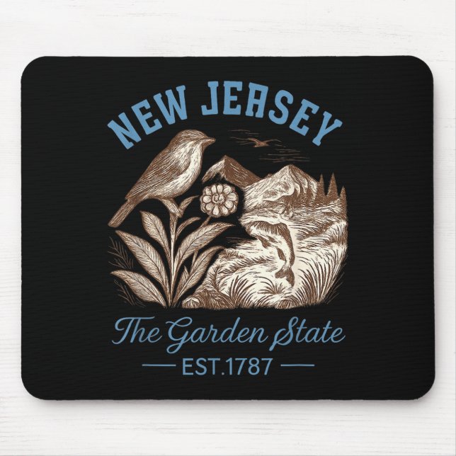 Mousepad Vintage New Jersey The Garden State  (Frente)