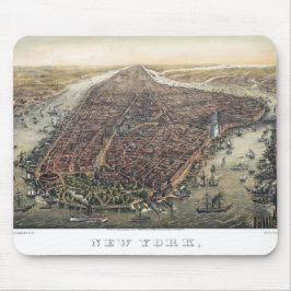 Mousepad Vintage Nova Iorque, Manhattan, ponte do Brooklyn