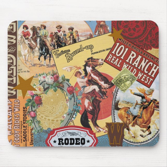 Mousepad vintage ocidental moderna (Frente)