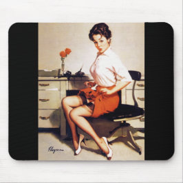 Mousepad Vintage Office Corporate Pinup Girl