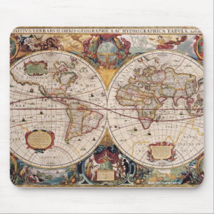 Mousepad Vintage Old World Map History-lover Design