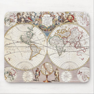 Mousepad Vintage Old World Map History-lover Design