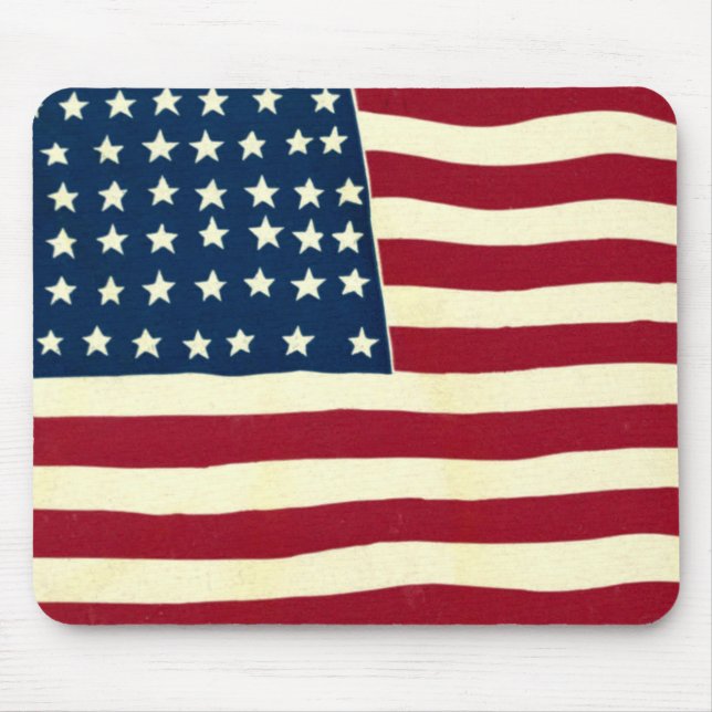 Mousepad Vintage Patriotic American Flag, 4 de julho (Frente)
