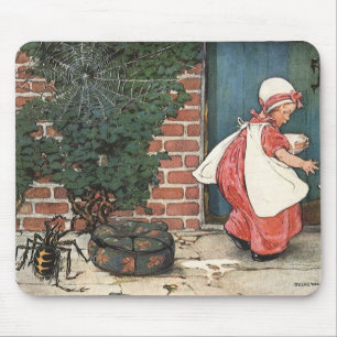 Mousepad Vintage Pequena Senhora Muffet Aranha Rima Infanti