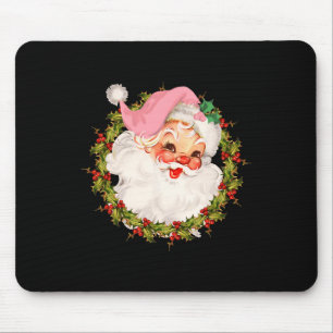 Mousepad Vintage Pink Papai Noel Feliz Natal Pijama X