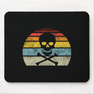 Mousepad Vintage Pirata Crânio Cruzado Sinalizador Estilo R