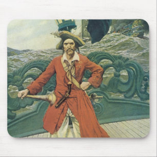 Mousepad Vintage Pirates, Capitão Keitt por Howard Pyle