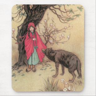 Mousepad Vintage pouca capa de equitação vermelha por
