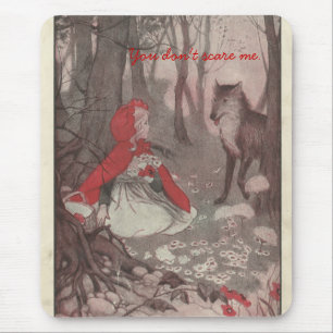 Mousepad Vintage pouco tapete do rato da capa e do lobo de