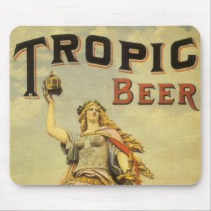 Mousepad Vintage Product Label Art, Tropic Beer Gladiator