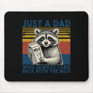 Mousepad Vintage Racoon Apenas Um Pai Que Sempre Voltou Com