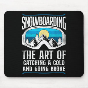 Mousepad Vintage Retro Gogggggggggggggggggggg de Snowboard