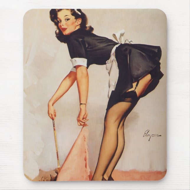 Mousepad Vintage Retro Pin Up Girl (Frente)