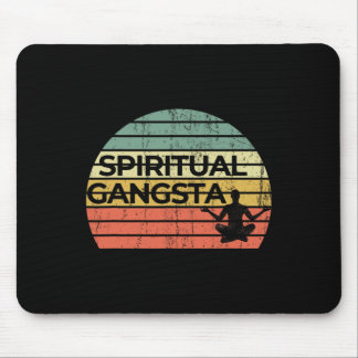 Mousepad Vintage Retro Pôr do Sol Engraçado Yoga Espiritual