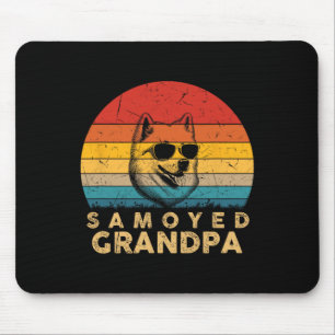 Mousepad Vintage Retro Samoyed Avô Amante de Cachorro Pata
