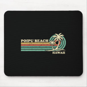 Mousepad Vintage Retro Summer Vacation Hawaii Poipu Beach