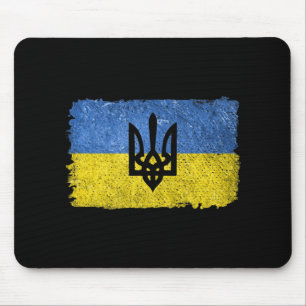 Mousepad Vintage Retro Ucrânia, Orgulho de Bandeira Ucrania
