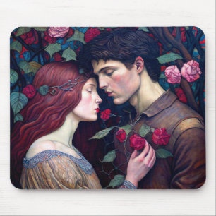 Mousepad Vintage Romance Casal Romântico de Amantes