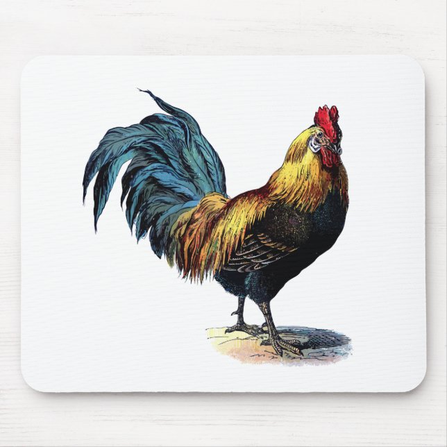 Mousepad Vintage rooster (Frente)