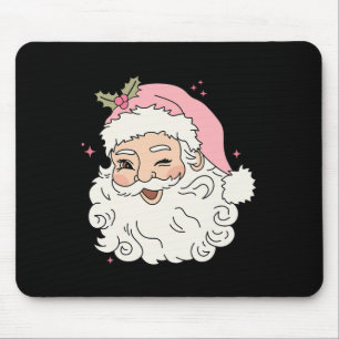 Mousepad Vintage Rosa Papai Noel Rosa Homens de Natal Rosa